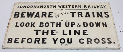 Lot 9 - A London and North Western Railway 'Beware of...