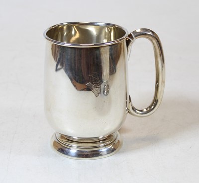 Lot 270 - A George V silver christening mug engraved...
