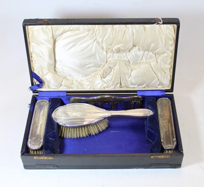 Lot 283 - A George V lady's silver clad dressing table...