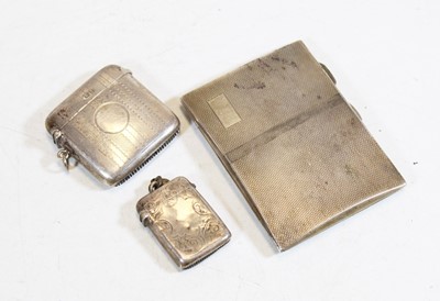 Lot 335 - A 1930s lady's silver pocket cigarette case,...
