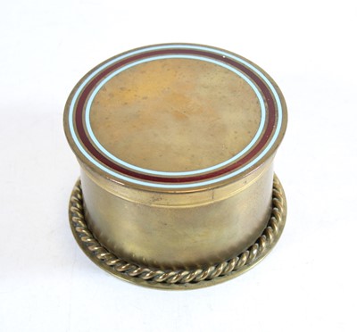 Lot 304 - A 19th century gilt brass jewellery box and...