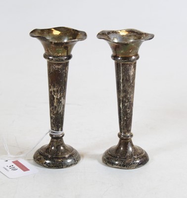 Lot 310 - A pair of early 20th century silver trumpet...