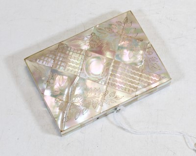 Lot 331 - A Victorian mother-of-pearl visiting card case...