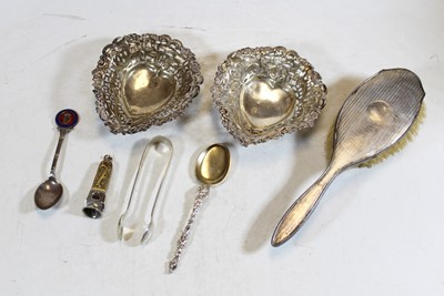 Lot 348 - A pair of late Victorian silver bonbon dishes,...