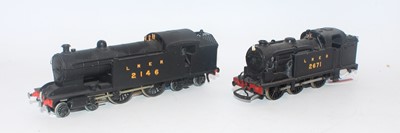Lot 481 - Two kit or amended tank locos LNER black:-...
