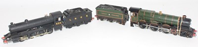 Lot 488 - Two kit built locos and tender:- GWR green...
