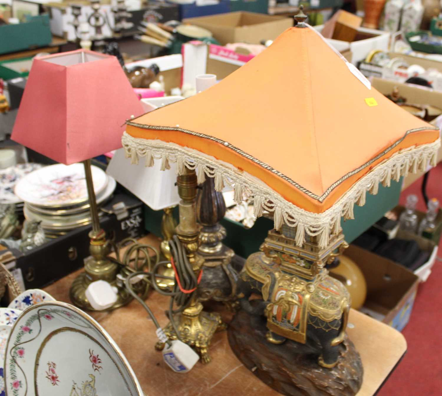 Lot 650 - A modern Japanese table lamp in the form of an...