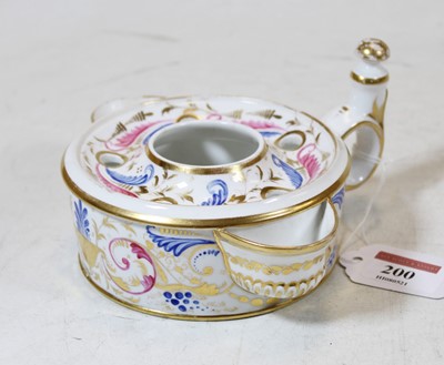 Lot 200 - An early 19th century Derby porcelain inkwell,...