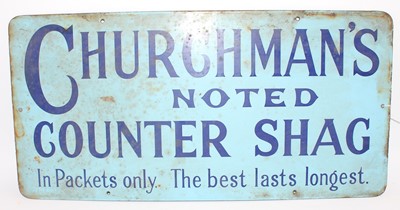 Lot 51 - Advertising enamel sign CHURCHMANS NOTED...