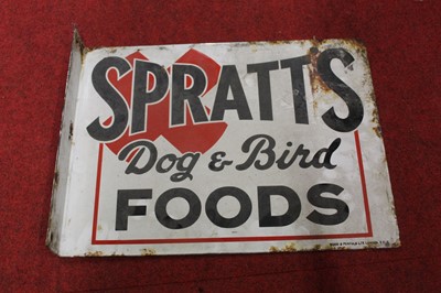 Lot 59 - Original enamel Spratts Dog & Bird Foods...