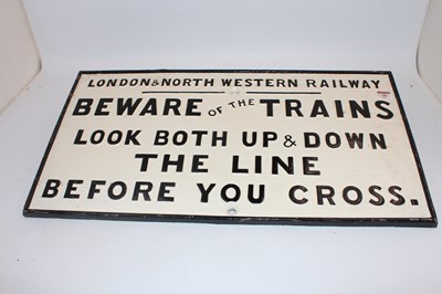 Lot 70 - A London and North Western Railway 'Beware of...