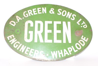 Lot 72 - 20th century enamel D.A Green and Sons Ltd...