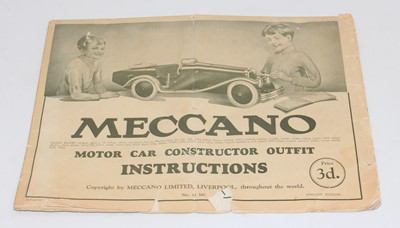 Lot 1915 - Meccano 1932 first issue motor car...