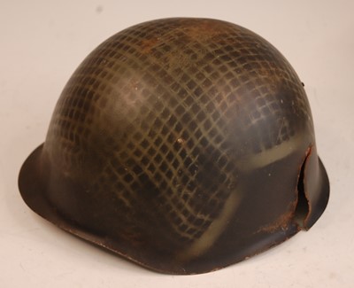 Lot 2416 - A Czechkoslovakian M53-80 steel helmet, with...