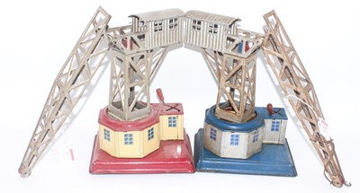 Lot 215 - Two tower/dock cranes by MFZ Germany, 1 x...