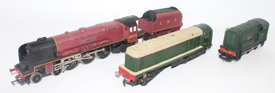 Lot 412 - Three locos:- Hornby Duchess of Sutherland...