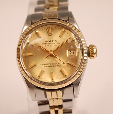 Lot 3162 - A lady's Rolex Oyster Perpetual Datejust...