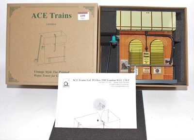 Lot 199 - ACE Trains vintage style tin printed water...