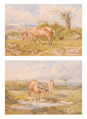 Lot 2601 - Ben Herring, (1830-1871), Horse and foal...