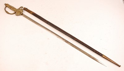 Lot 2255 - A Persian dress sword, having a 70cm double...