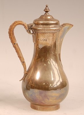Lot 3057 - An Edwardian silver bachelors coffee pot, of...