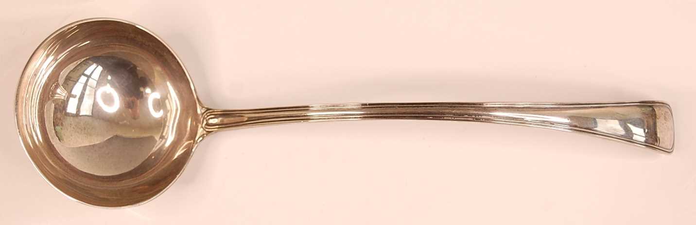 Lot 3060 - A modern silver soup ladle, in the Old English...