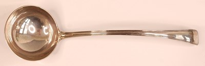 Lot 3060 - A modern silver soup ladle, in the Old English...