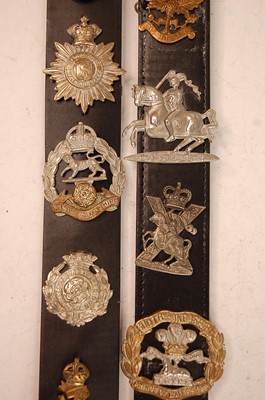 Lot 2205 - A collection of cap badges and insignia to...