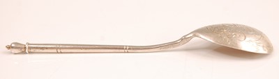 Lot 3068 - A Russian silver spoon, the reverse of the...