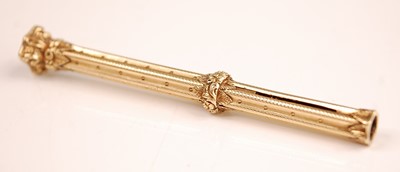 Lot 3183 - A Victorian gilt metal propelling pencil,...