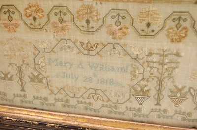Lot 3180 - Mary A Williams - a late George III needlework...