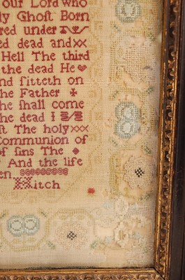 Lot 3182 - Sarah Hitch - an early George III needlework...