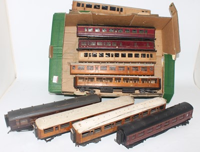 Lot 233 - Nine wooden bodied full length bogie coaches,...