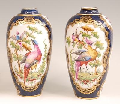 Lot 3035 - A pair of Paris porcelain vases after the...