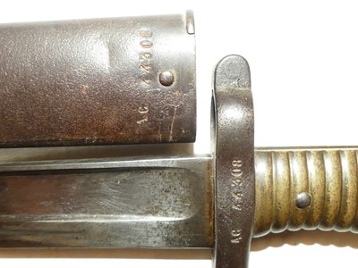 Lot 2243 - A French model 1866 Chassepot bayonet, the...