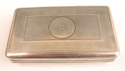Lot 3073 - A 19th century Dutch silver tobacco box,...
