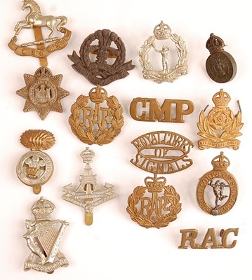 Lot 2218 - A collection of cap badges, buttons and...