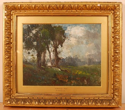 Lot 3282 - George Boyle (1842-1930) - A stormy day, oil...