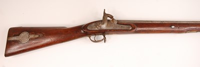 Lot 2325 - A 19th century percussion rifle, having an...
