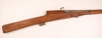 Lot 2332 - A 19th century matchlock rifle, having a 109cm...