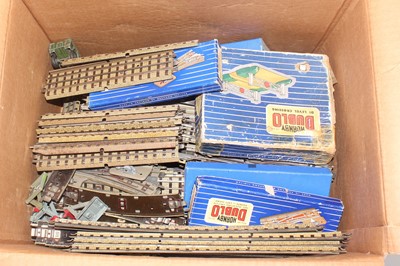 Lot 390 - Large box of Hornby Dublo 3-rail track,...