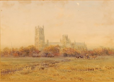 Lot 3285 - Harry T Hine (1845-1941) - Ely, watercolour,...