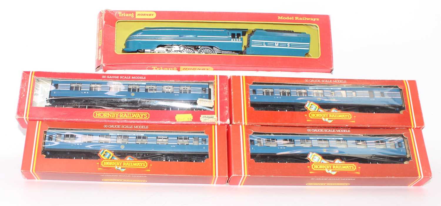 Lot 559 - Hornby R864 "Coronation" loco and tender, blue...