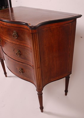 Lot 3391 - A George III plum-pudding mahogany chest, in...