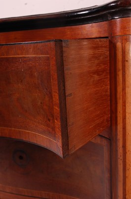 Lot 3391 - A George III plum-pudding mahogany chest, in...