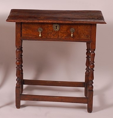 Lot 3330 - An 18th century joined elm single drawer side...