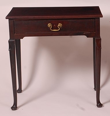 Lot 3329 - A George III mahogany single drawer side table,...
