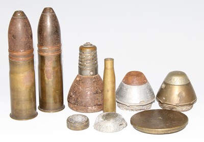 Lot 2464 - A pair of WW I pom pom artillery shells, each...