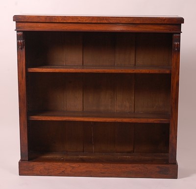 Lot 3374 - A Victorian walnut freestanding open bookshelf,...