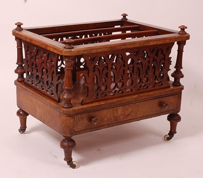 Lot 3380 - A Victorian figured walnut and marquetry...